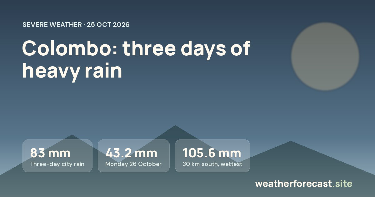 Colombo: three days of heavy rain